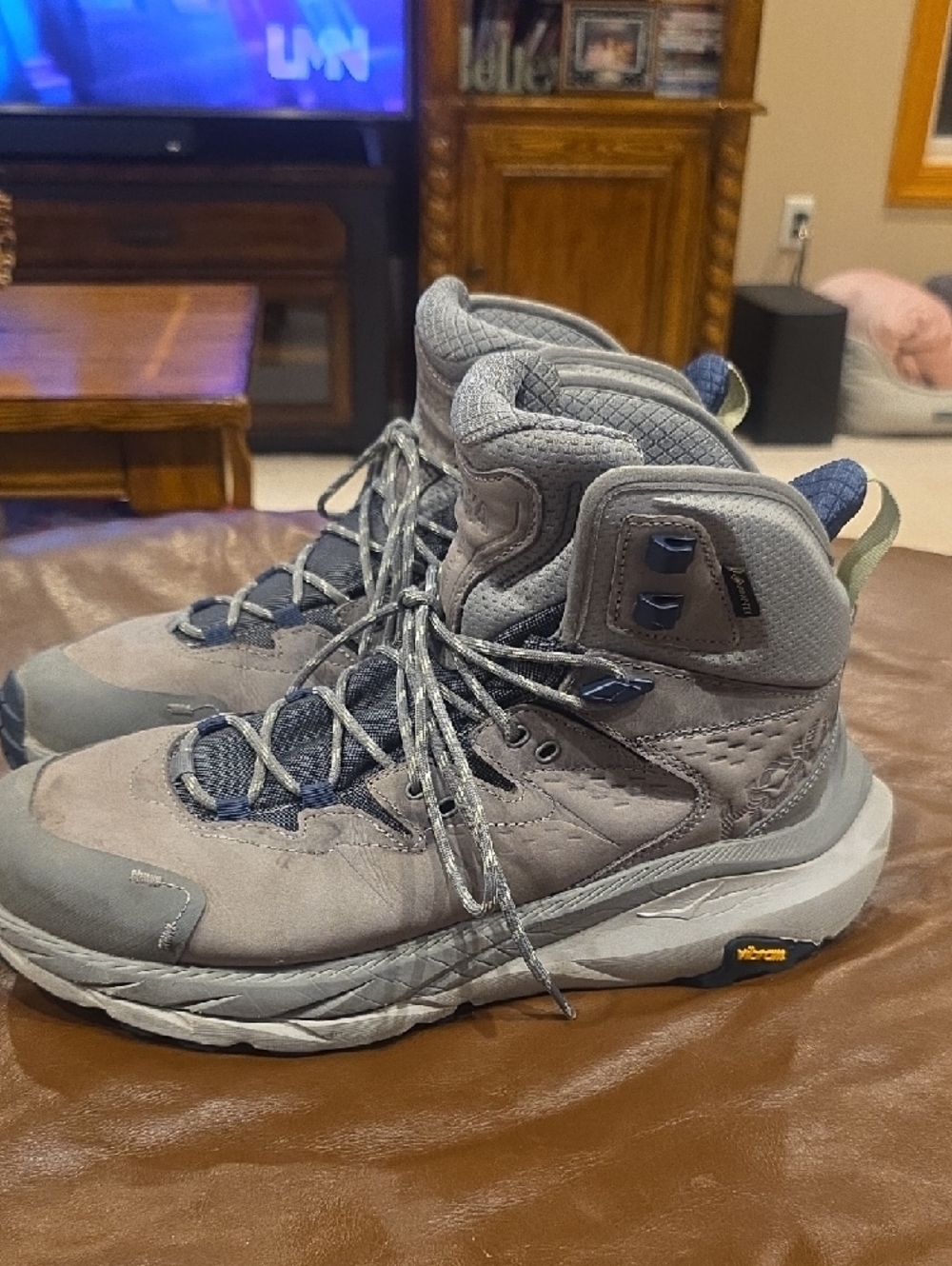 Hoka Kaha 2 GTX Mens Grey Hiking Boots Sz 10.5 - Picture 3 of 12